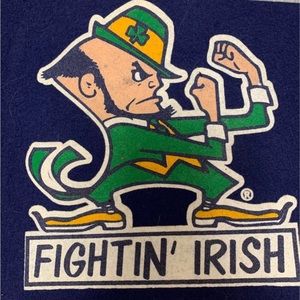 University of Norte Dame fighting Irish vintage Banner